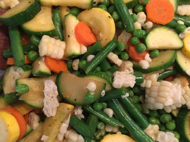 Sautéed Veggies with Corn and Peas