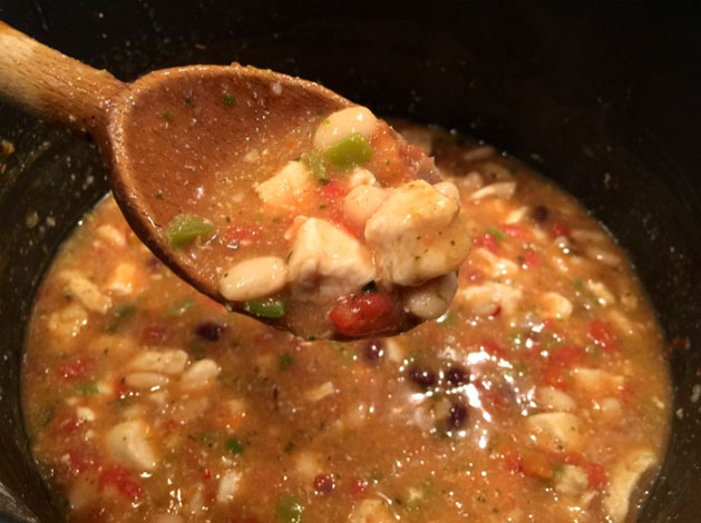 Weeknight White Chicken Chili Closeup