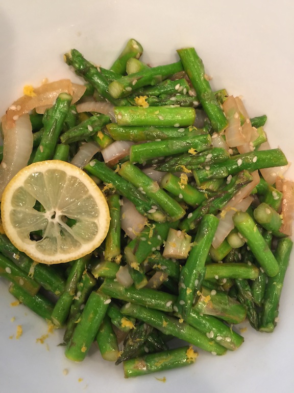 Lemon Sesame Asparagus Stir-Fry